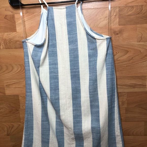 LE LIS DUSKY BLUE SUMMER COTTON DRESS w/LINING - Picture 2 of 7